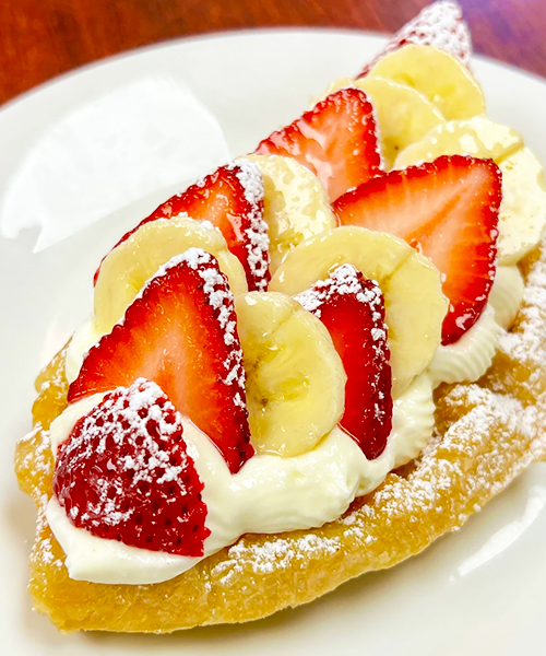 Banana Strawberry Croffle